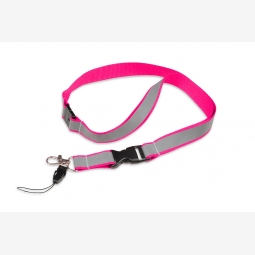 Smycz odblaskowa 2 cm Różowa